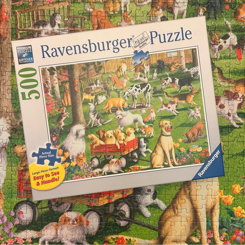 Ravensburger at The Dog Park Large Format Jigsaw Puzzle 500 Pieces 🧩🧩🧩